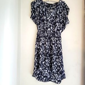 Express Women's Small black and white hi-low dress